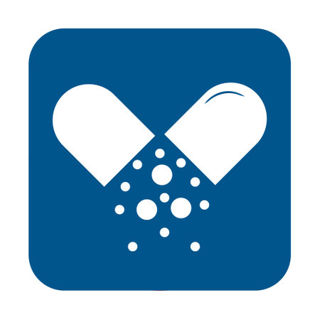 Pill icon in trendy flat style isolated. Pill icon page symbol for your web site design. Pill icon , app, UIのイラスト素材