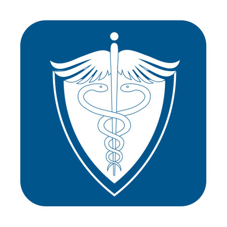 Immune system, medical shield icon in trendy flat style design. medical toolのイラスト素材