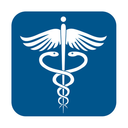 Medical sign snake icon. Hospital ambulance glyph style pictogram. medicineのイラスト素材