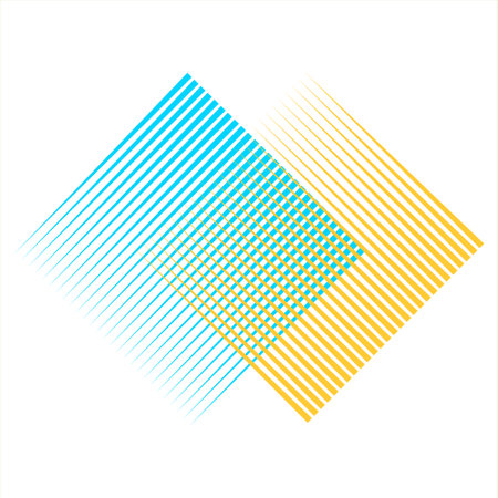 Two squares with transition. Abstract simple  for app or business. templateのイラスト素材