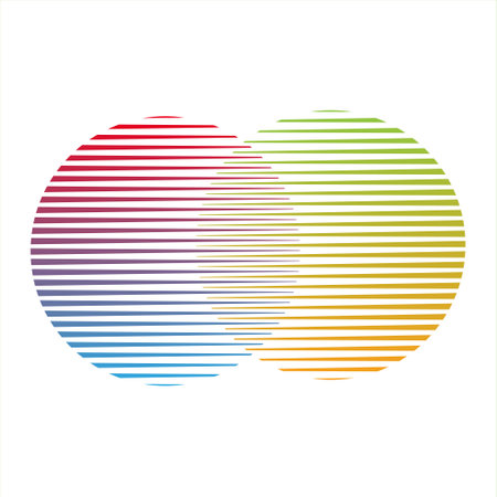 Two circles with transition. Abstract simple for app or business. templateのイラスト素材
