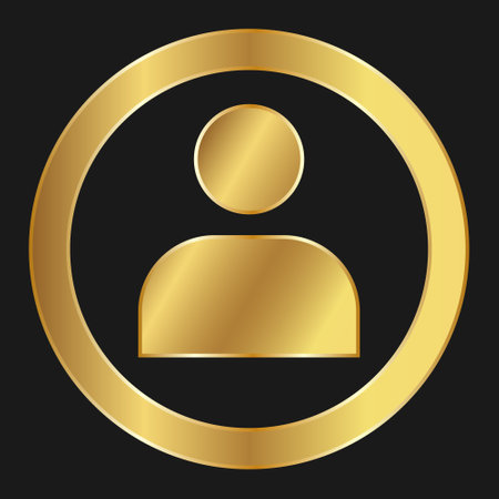 Shopping human simple gold icon for apps and websites Concept of web shoppingのイラスト素材