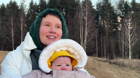 Happy mother with her daughterの写真素材