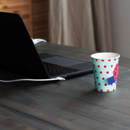 working days. laptop and coffeeの写真素材