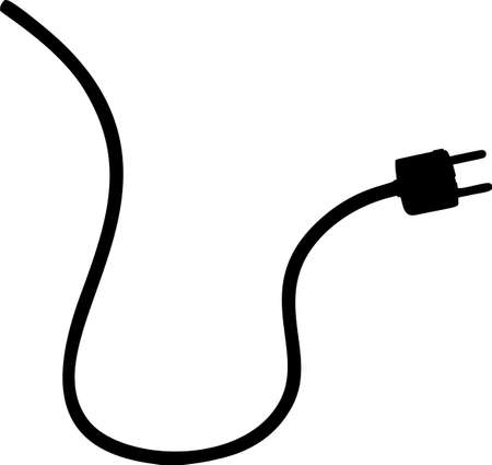 Power plug with cable vectorのイラスト素材