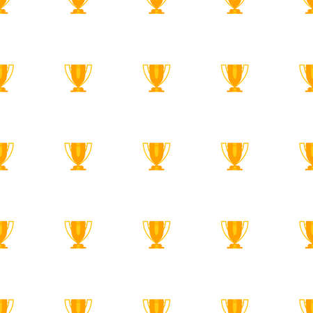 Golden trophy cup seamless pattern.のイラスト素材