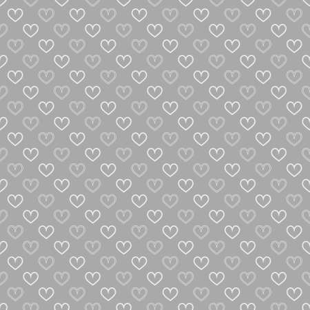 Stylish hearts seamless vector pattern. Wedding background. Romantic vector wallpaper for your design.のイラスト素材