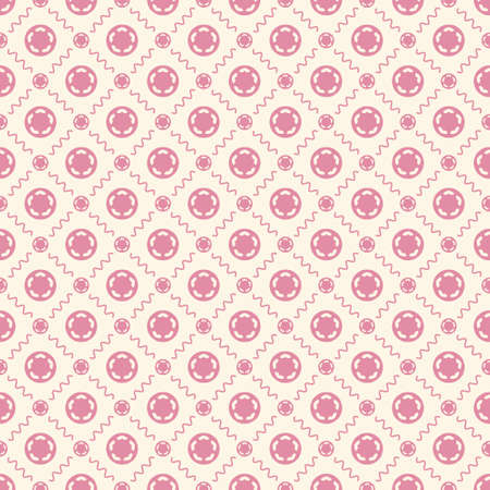 Simple seamless pattern with decorative elements. Beautiful background for fashion prints or wrapping paper.のイラスト素材