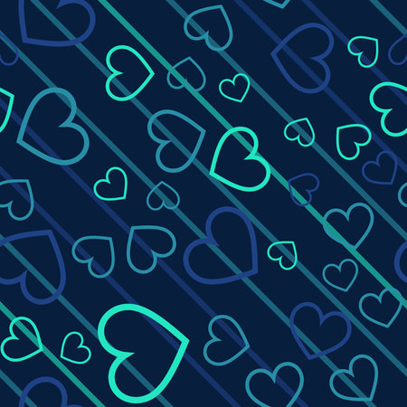 Seamless abstract pattern with hearts. Creative kids texture for fabric, wrapping, textile, wallpaper, apparel. Vector illustration.のイラスト素材