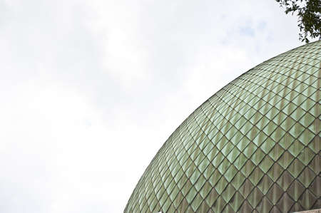 The spherical dome to an the Brussels Planetarium in Brussels. の写真素材