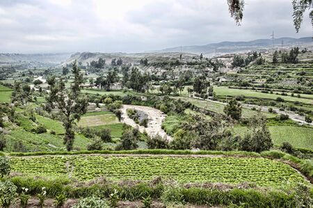 A beautiful view of Arequipa in Peru on a sunny day.の写真素材