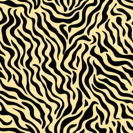 Seamless pattern with zebra stripes. Animal print design.の素材