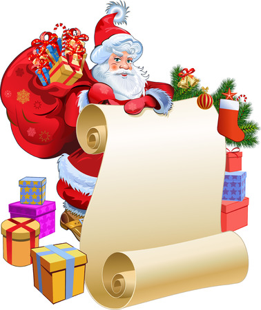 new Year. Santaâs Listのイラスト素材
