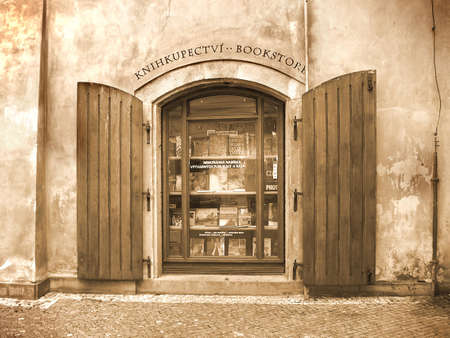 vintage book shopの写真素材