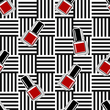 Seamless vector pattern nail polish background illustration. 10 epsのイラスト素材
