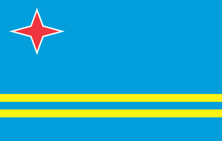 Flag of Aruba. illustration.の写真素材