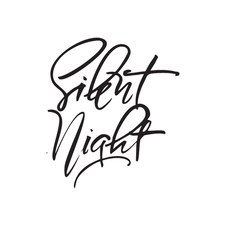 Vector black with white background. Silent night.のイラスト素材