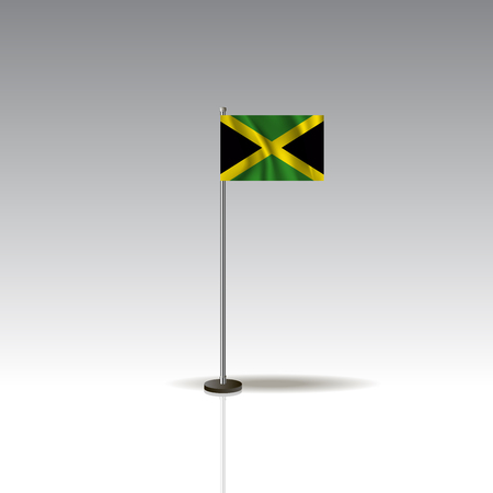 Flag Illustration of the country of JAMAICA.のイラスト素材