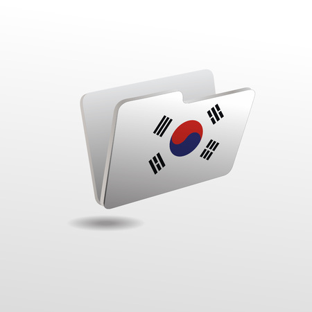 vector folders icons with world flagsのイラスト素材
