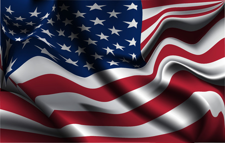 Vector image of USA flag background. Illustration. United States of America. The Star-Spangled Banner. Presidents Day. Memorial Day.のイラスト素材