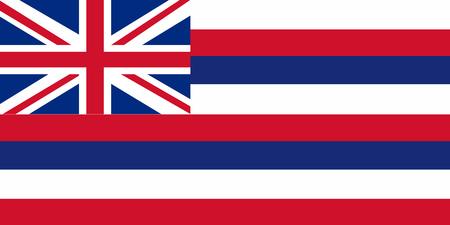 Vector image of Hawaii State flag. Ka Hae Hawaii. EPS10.のイラスト素材