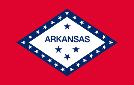 Flag of Arkansas state of the United States.のイラスト素材
