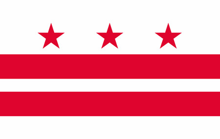 Flag of District of Columbia state of the United States. Vector illustration. 10 EPSのイラスト素材