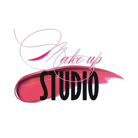 Makeup studio logo design template. Vector logotype layoutのイラスト素材