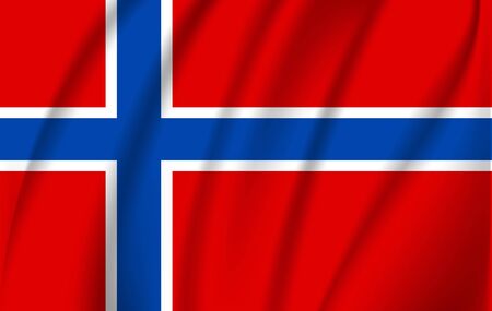 Flag of Norway waving. National Norway Flag for Independence day. vector EPS10のイラスト素材