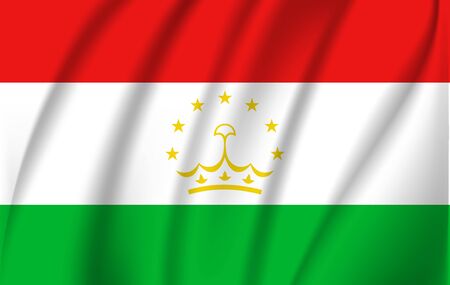 Vector Tajikistan flag, Tajikistan flag illustration, Tajikistan flag picture, Tajikistan flag imageのイラスト素材