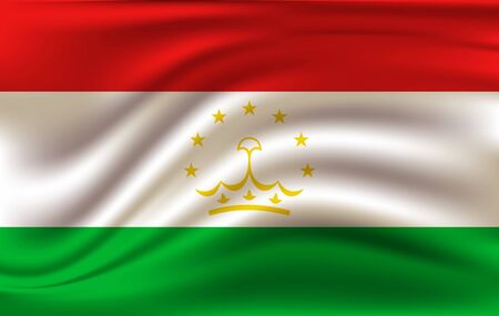 Vector Tajikistan flag, Tajikistan flag illustration, Tajikistan flag picture, Tajikistan flag imageのイラスト素材