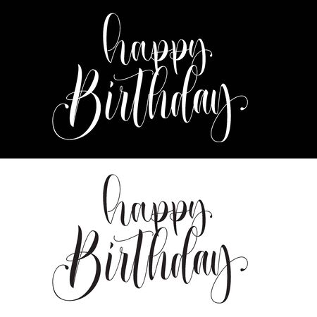 Happy birthday inscription with halftone effect. Inscription isolated on white background.のイラスト素材