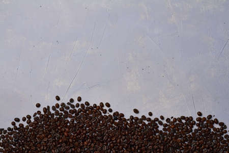 coffee coffee beans gray background