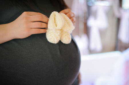 pregnancy is a happiness for lovely familyの写真素材