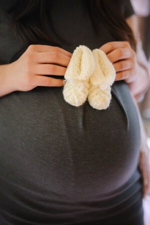 pregnancy is a happiness for lovely familyの写真素材