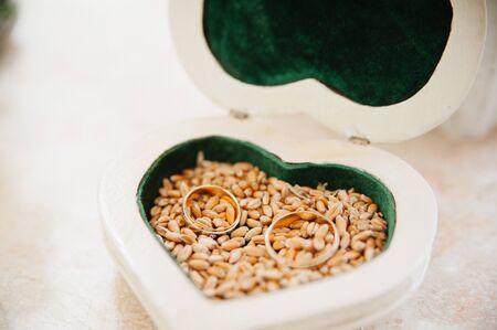 beautiful Wedding rings for groom and brideの写真素材