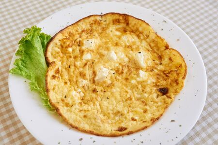 Egg omelet breakfastの写真素材
