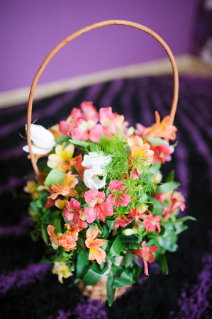 wedding decor at restaurant with all beauty and flowersの写真素材