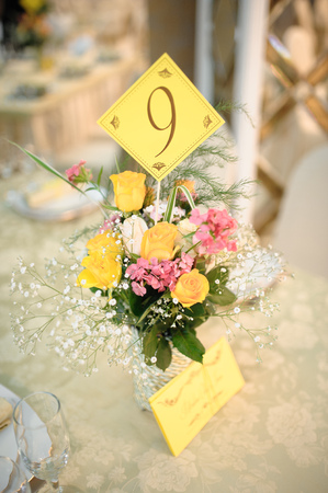 wedding decor at restaurant with all beauty and flowersの写真素材