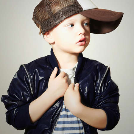 Fashionable Child.stylish little.fashion children.Hip-Hop styleの写真素材