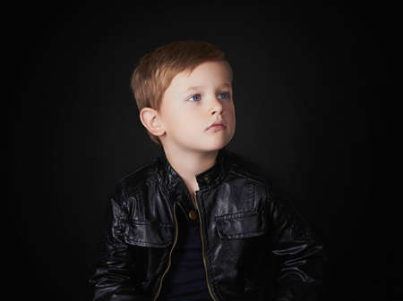 child.handsome little boy. 6 years old.Trendy children of the worldの写真素材