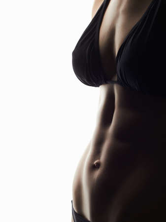body parts of girl in bikini.Woman sport body strong and beautiful.dietの写真素材