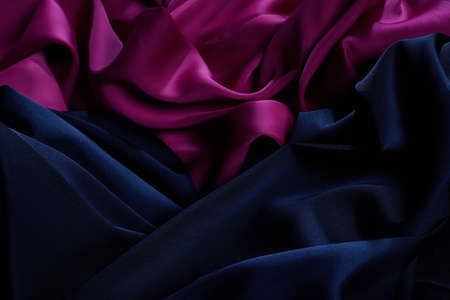 Beautiful silk textile. colorful abstract backgroundの写真素材