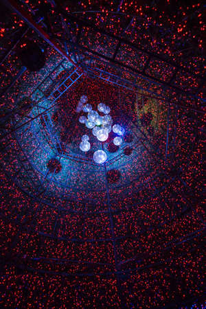 Inside of a Christmas tree