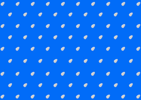 Cedar Cones Polka Dot Pattern, Blue Background. Christmas And New Year Greeting Card, Banner, Cover, Gift Wrapping Paper Concept.の写真素材