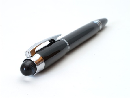 A pen on a white background  Slanted with shallow depth of field  With shadows の写真素材