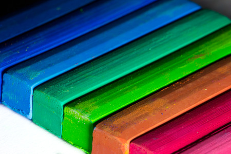 Row of chalk sticksの写真素材