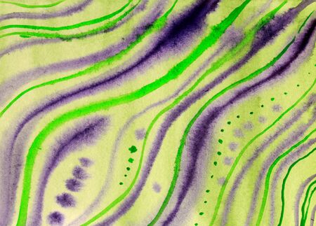 water color abstract background illustration with green and purple strips