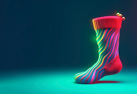 neon socks icon. Clothing elements in neon style icons. Place to copy. Simple icon for websites, web design, mobile app, info graphicsの素材