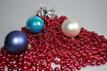 Accesories for decorating a house and a Christmas tree for Christmas and New Yearの写真素材